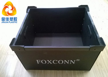 Reusable Lightweight Plastic Antistatic ESD Turnover Boxes For Electronic Components