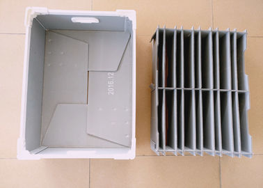 China Customized Corrugated Plastic Components Box With Plastic Divider supplier
