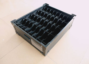 China Stackable Antistatic ESD Plastic Components Box With Plastic Divider And Handles supplier